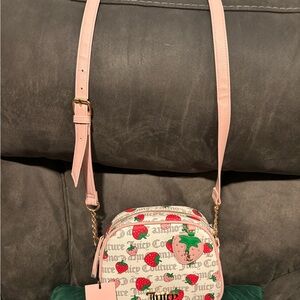 Juicy Couture Pink and Cream Crossbody Bag